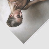 Ballerina im Vintagen Cremefarben-Decoupage Seidenpapier (Ausschnitt)