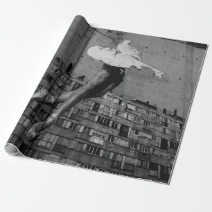 BALLERINA IM WEISSEN KLEID WANDGEMÄLDE GESCHENKPAPIER