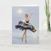 Ballerina in black ornament karte (Vorderseite)
