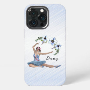 Ballerina in Blau Personenname iPhone 13 Pro Hülle