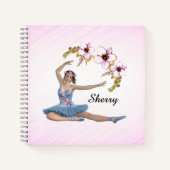 Ballerina in Blue Personal Pink Notizblock (Vorderseite)