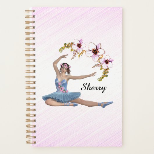 Ballerina in Blue Personal Pink Planer (Vorderseite)