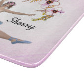 Ballerina in Blue Personal Pink Schneidebrett (Ecke)