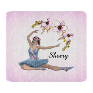 Ballerina in Blue Personal Pink Schneidebrett