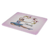 Ballerina in Blue Personal Pink Schneidebrett (Ecke)