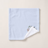 Ballerina in Blue Persönlicher Name Badhandtuch Set (Waschlappen)