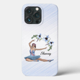 Ballerina in Blue Persönlicher Name Case-Mate iPhone Hülle