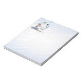 Ballerina in Blue Persönlicher Name Notizblock (Rotiert)