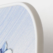 Ballerina in Blue Persönlicher Name Pickleball Schläger (Linke Seite)