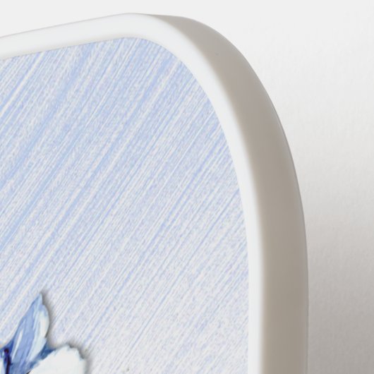 Ballerina in Blue Persönlicher Name Pickleball Schläger (Linke Seite)