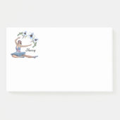 Ballerina in Blue Persönlicher Name Post-it Klebezettel (Vorderseite)
