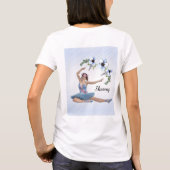 Ballerina in Blue Persönlicher Name T-Shirt (Rückseite)