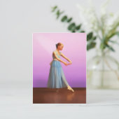 Ballerina in Blue Postkarte (Stehend Vorderseite)