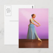 Ballerina in Blue Postkarte (Vorne/Hinten)