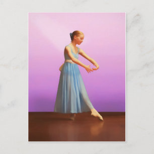Ballerina in Blue Postkarte