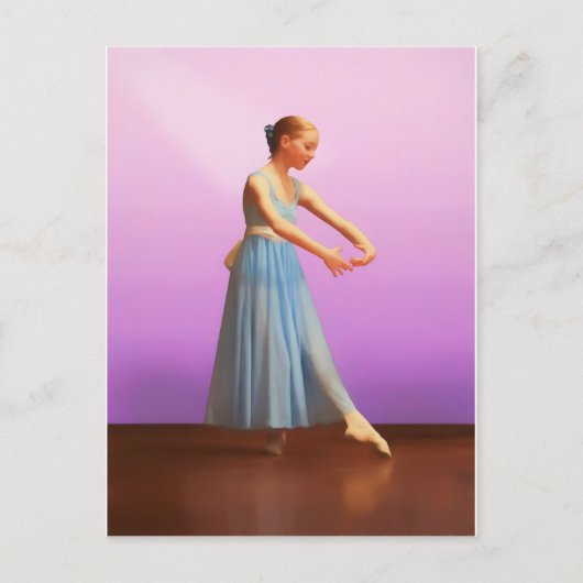 Ballerina in Blue Postkarte (Vorderseite)