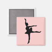 Ballerina in Blush Magnet (Vorderseite/Rückseite)