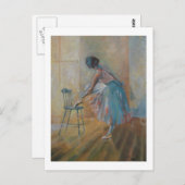 Ballerina in der Aquarellpostkarte Postkarte (Vorne/Hinten)