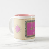Ballerina in der Fuette Drehungs-Tasse Zweifarbige Tasse (Vorderseite Links)