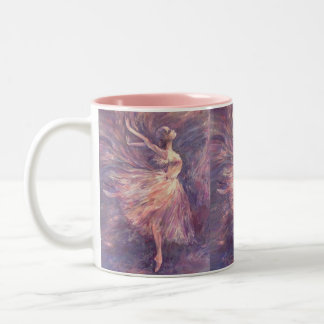 Ballerina in einem Arabesken Zweifarbige Tasse