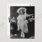 Ballerina in Form von Frills und Spitzen Postkarte (Vorne/Hinten)