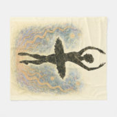 Ballerina in Graziöser Anmut - Sanfte Farben Fleecedecke (Vorderseite (Horizontal))