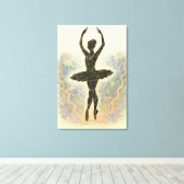 Ballerina in Graziöser Anmut - Sanfte Farben Leinwanddruck (Insitu (Holzboden))