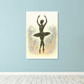 Ballerina in Graziöser Anmut - Sanfte Farben Leinwanddruck (Insitu (Holzboden))