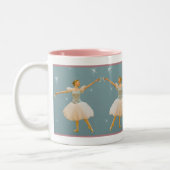Ballerina in Grünem und im Weiß Zweifarbige Tasse (Links)