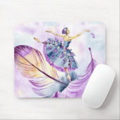 Ballerina in Lavender Blue tanzen mit Feathers Mousepad (Mit Mouse)