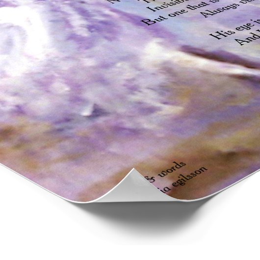 Ballerina in lila Poesie Poster (Ecke)