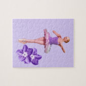 Ballerina in Lila und in weißem Puzzle (Horizontal)