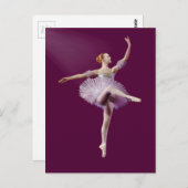 Ballerina in Lila und weiß individuell anpassbar Postkarte (Vorne/Hinten)
