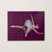 Ballerina in lila und weißem kundengerechtem puzzle (Horizontal)