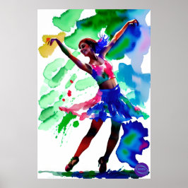 BALLERINA IN NEONÖL POSTER