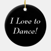 Ballerina in Pink Pointe Shoes Keramik Ornament (Hinten)