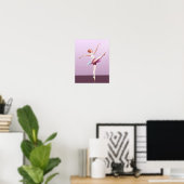 Ballerina in Pink und Lavender Poster (Heimbüro)