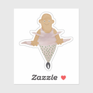 Ballerina in polka dot Leggings. Aufkleber