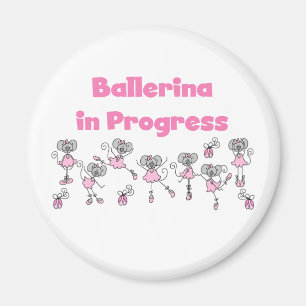 Ballerina in Progress T-Shirts und Geschenke Magnet