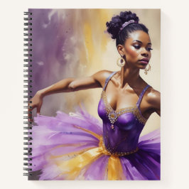Ballerina in Purple and Gold Notizblock