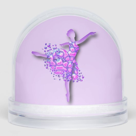 Ballerina In Purple Schneekugeln (Vorderseite)
