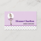 Ballerina in rosa Kleid mit Pointe Toe Shoes Visitenkarte (Vorderseite)