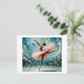 Ballerina in Rosa, Postkarte (Stehend Vorderseite)