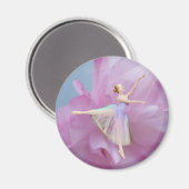 Ballerina in Rosa und Blau Magnet (Vorderseite/Rückseite)
