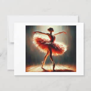 Ballerina in Rot, Postkarte