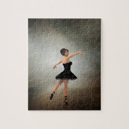 Ballerina in schwarzem Kleid Puzzle