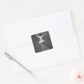 Ballerina in Tutu Quadratischer Aufkleber (Umschlag)
