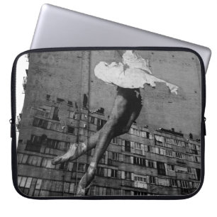 BALLERINA IN WEISSEN DRÜCKEN MURAL LAPTOPSCHUTZHÜLLE
