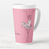 Ballerina individuelle Name & Farbe Milchtasse (Rechte Ecke)