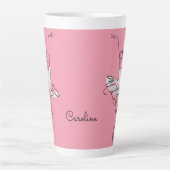 Ballerina individuelle Name & Farbe Milchtasse (Vorderseite)